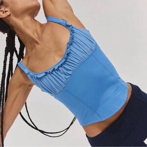 Free People Smockin Hot Tank Top - Denim blue